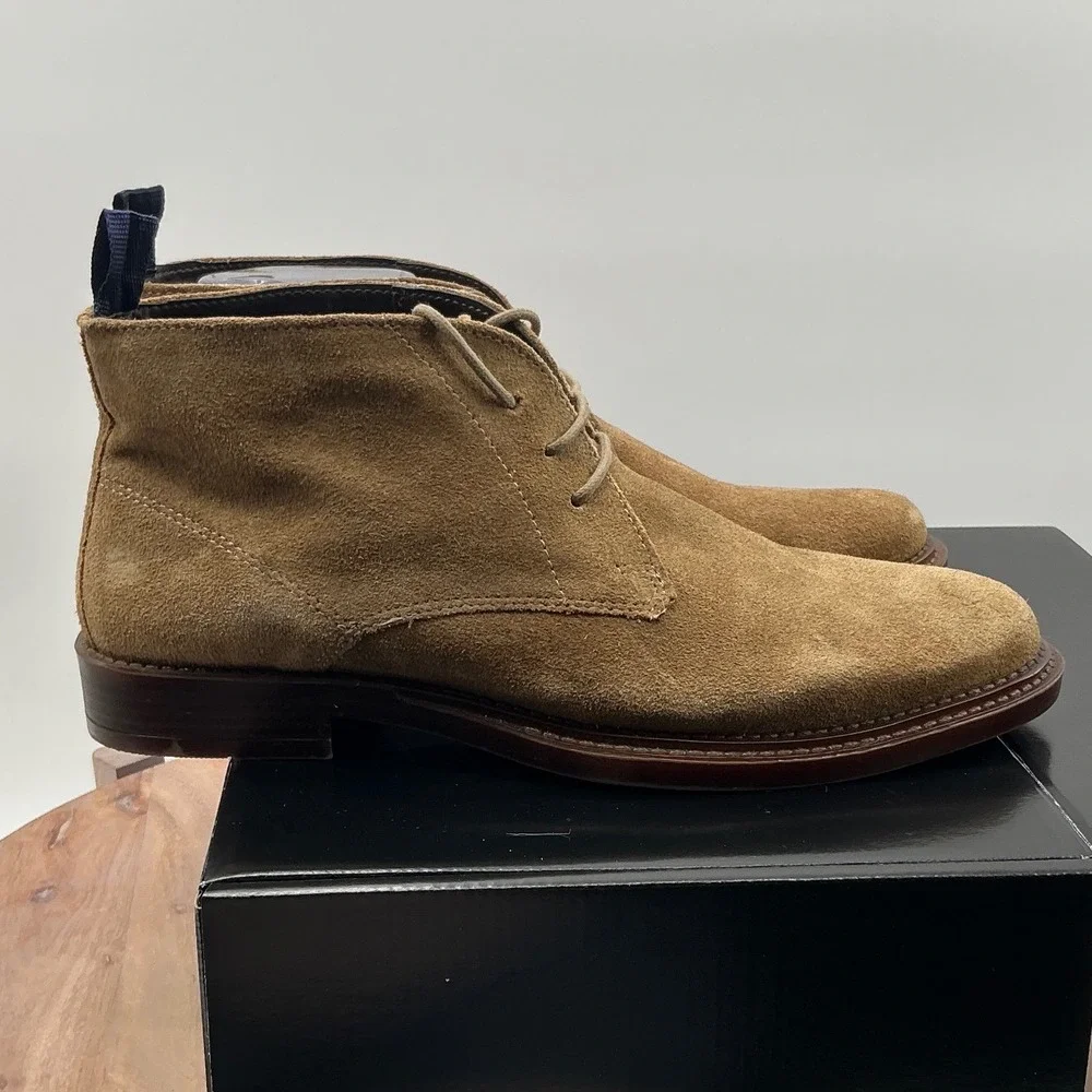 Steve Madden P-Hemet 275 Mens Taupe Suede Leather Chukka Desert Boots Size 9